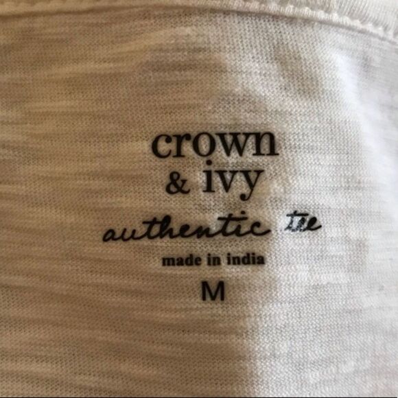 Crown & Ivy MEDIUM White Beaded Cotton Top - Picture 4 of 6